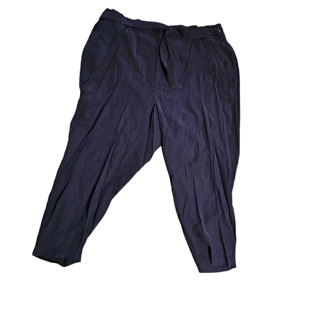 Women's OLD‎ NAVY Cropped Belted Straight Leg Pants 4X